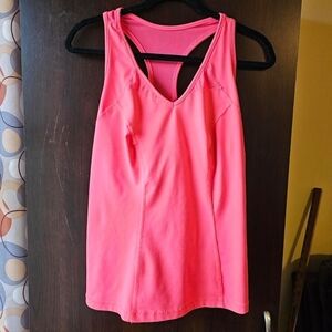 Kaktus Neon Pink Tank Top With Built In Bra